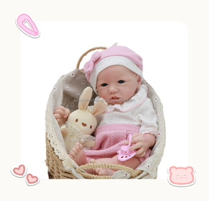 Poupée bébé réaliste en silicone souple de 40 cm, corps entier, <span class=keywords><strong>reborn</strong></span>, <span class=keywords><strong>miniature</strong></span>, modèle de mode, jouet - Product Image 2