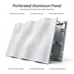Panel de Pared Cortina de Aluminio Perforado, Revestimiento de Fachada Exterior, Forma Personalizada, Decoración de Edificios - Product Image 3