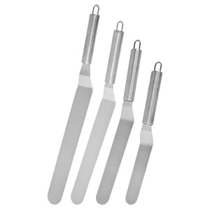 Spatule à gâteau en acier inoxydable 6 8 10 12 pouces, couteau à beurre à manche droit, grattoir, outil de démoulage, forme rectangulaire - Product Image 4