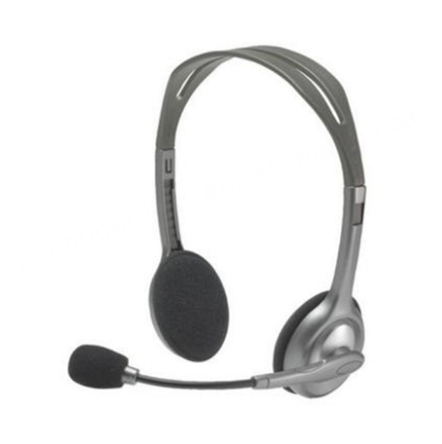 Logitech H110 Wired Headset with Dual Mic ANC Waterproof Features Wireless Connectors TWS Style for Computer Mobile Voice Games