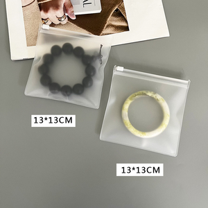 Takı özel PVC kilitli poşet buzlu fermuarlı çanta kozmetik/jewözel logo/küpe/kolye ambalaj çanta ile