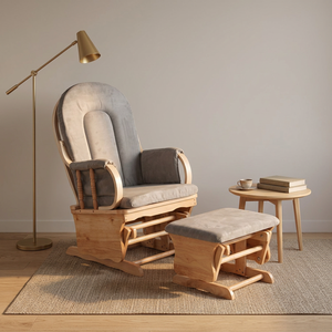 Chaise longue coulissante en bois écologique au design moderne haut de gamme avec repose-pieds et sac de rangement pour la maison, le bureau et le salon - Product Image 1