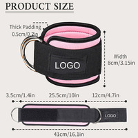 Réglable Néoprène Rembourré Nylon Gym Cheville Poignets Entraînement Soutien Fitness Cheville Sangles Boucle Personnalisé Protection Câble Machines