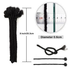 Extensions de dreadlocks en cheveux naturels Remy, tissage tressé complet fait main, vente en gros de cheveux à tresser pour femmes - Product Image 5