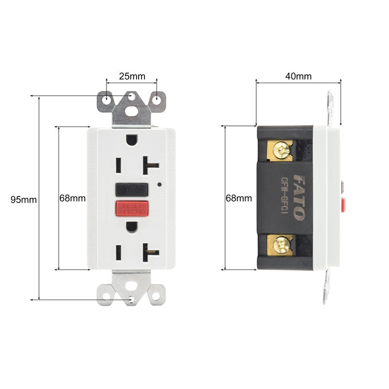 BESTTEN 5 Pack 20 Amp GFCI Outlet, Non-Tamper-Resistant GFI Receptacle - Foto 2