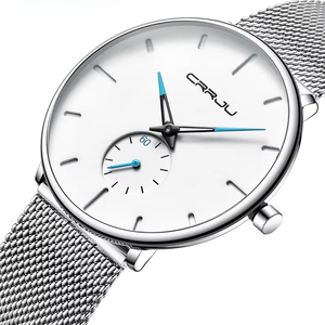 Reloj de Cuarzo CRRJU 2150 para Hombre, Ultrafino, con Esfera Grande, Informal, Delgado, de Acero, Deportivo, Resistente al Agua, Reloj Masculino 2150 - Product Image 6