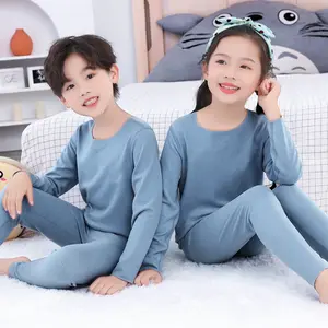 Boy Girl Thermal Underwear kids Set Long Johns Ultra Soft Base Layer Fleece Lined Thermals for children Top and Bottom