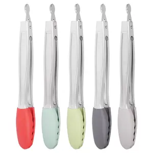 Best Selling Products 2024 Kitchen Products Heavy Duty Stainless Steel Silicone Tongs for Cooking