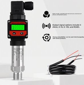 Herzman 소형 LCD 압력 트랜스미터 0-10V 가스/액체용 물/오일 압력 트랜스미터 - Product Image 1