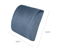 Coussin de soutien lombaire ergonomique en maille tricotée 3D pour chaise avec housse amovible et lavable, rembourrage en mousse à mémoire de forme