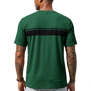 Camisetas de punto estampadas para hombre, transpirables, ecológicas, de 240 gramos, estilo casual con contraste, nueva moda 2025, antipilling, para venta en línea - Product Image 2