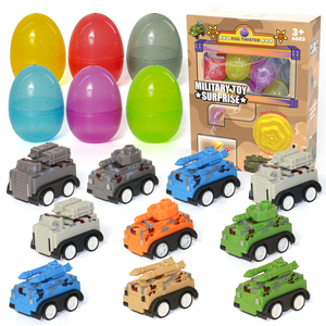 BEFLY Carro Armato a Retrocarica in Metallo e Plastica, Macchina Sorpresa con Uova, Certificato Sicuro, Regalo per Bambini - Product Image 1