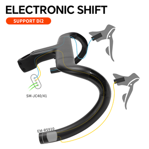 Vélo de route intégré en carbone TOSEEK T700, guidon de 28,6 mm, passage interne des câbles, aérodynamique, léger, confortable, cockpit de course personnalisé - Product Image 3