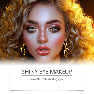 Sombra de Ojos Líquida Impermeable Perlada Colorida Zephoco (Dorado Champán) Maquillaje Natural de Larga Duración con Efecto Iluminador - Product Image 4