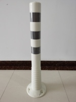 Borne de signalisation routière souple en plastique PU de 75cm avec bandes réfléchissantes