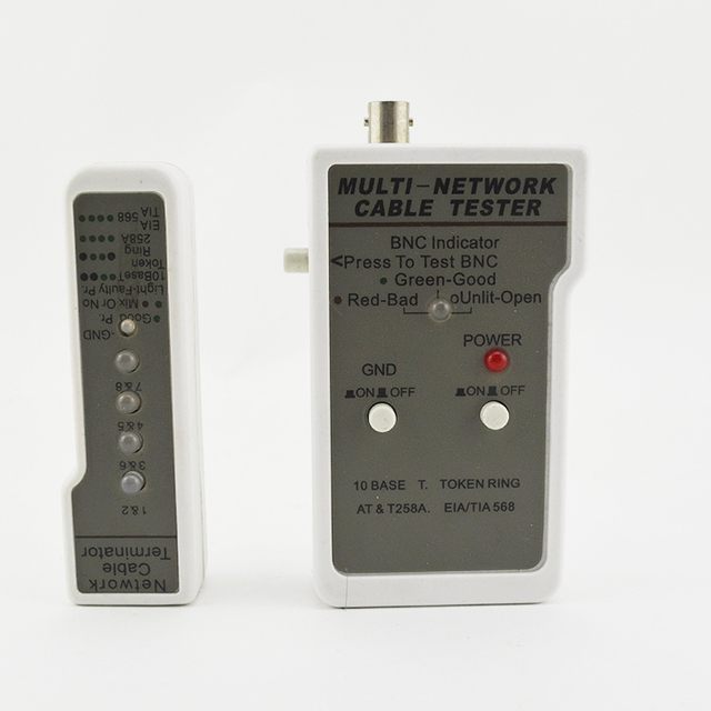 LIYUAN LY-CT004 Multi Network Cable Tester UTP STP RJ45 BNC Plastic Material Electronic Auto Testing for Telecommunications