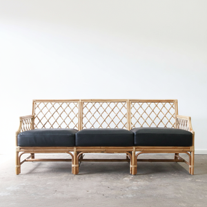 Sofá de sala de estar hecho de ratán tejido, silla de ratán marrón NATURAL RESISTENTE, silla de ratán hermosa y lujosa, - Product Image 1