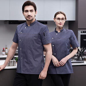 Premium Global Summer Tall 5Xl <span class=keywords><strong>Blanc</strong></span> Restauration Pâtisserie Chef Veste Manteaux Tabliers Avec Poches Uniforme Porter Pour Femme - Product Image 3