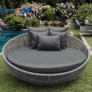 سرير نهاري من الخوص على شكل سرير مشمس لخارج المنزل سرير بكرسي صالة في الفناء سرير نهاري أثاث حديقة سرير نهاري من الخيزران الهندي - Product Image 1