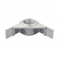 Connecteurs de support croisé en aluminium pour tubes ronds et carrés de 38/41 mm, supports d'angle, pièces de fixation pour rails