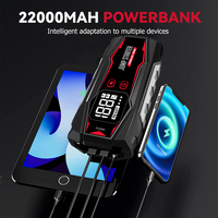 Boîte de démarrage professionnelle 22000mAh 12V pour moteurs diesel 7L à gaz 6L 1000A 2000A Peak USB C 18W en double sortie USB