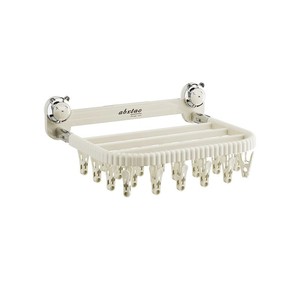 ราวตากผ้าติดผนัง Abxiao แบบสองราวพร้อมคลิปหนีบหลายตัว สำหรับระเบียงและใช้ในบ้าน - Product Image 5