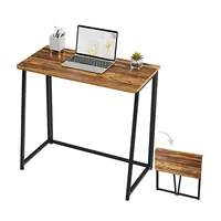 Vekin mesa de escritório, base de trabalho dobrável para laptop e estudo, moderna rústica, economia de espaço, montagem fácil de mesa de escritório
