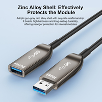 Kabel Fiber Optik Digital USB 3.0 AOC Pabrik OEM 15m 20m Tipe A Male ke Female Kabel Ekstensi Fiber USB