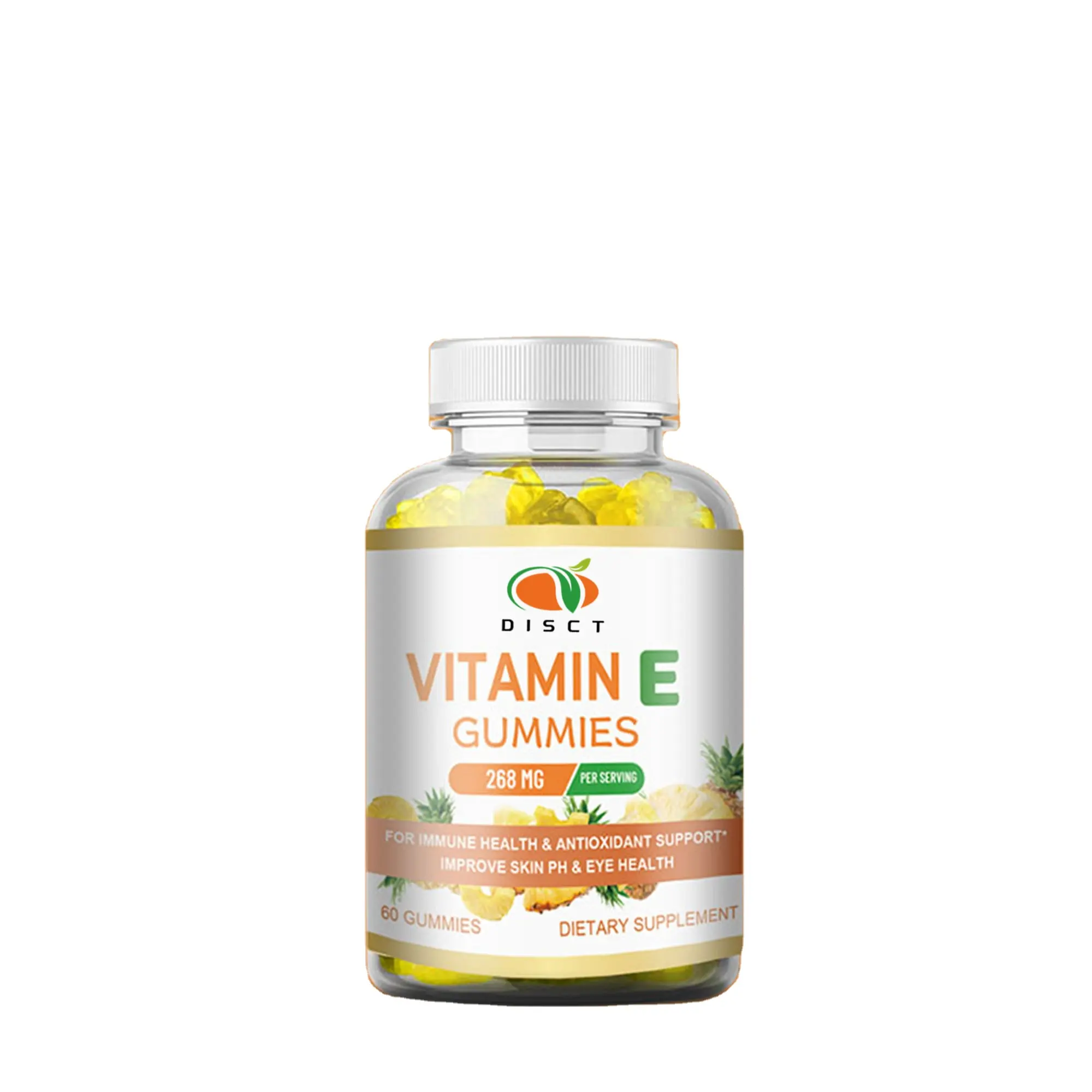 Hương vị tự nhiên Vitamin E Gummies cho nam giới và phụ nữ bổ sung