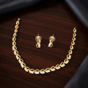 Colección Elegante de Alta Calidad, Juego de Collar y Aretes con Perlas de Imitación y Kundan Chapado en Oro, Joyería de Boda para Mujer, Diseño Geométrico Clásico - Product Image 1