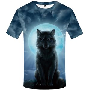T-shirt pour homme Wolf, imprimé durable, grande taille, animal, flamme, colère, style hip-hop punk 3D - Product Image 2