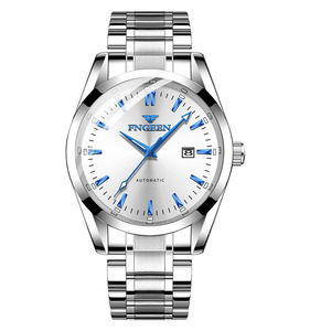 Reloj Mecánico de Pulsera para Hombre, Popular, con Escala Luminosa, Correa de Cuero, Acero Inoxidable, Esfera Grande, Diseño Hueco, Estilo Ejecutivo - Product Image 2