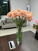 Fleurs artificielles de carnations faites à la main, durables, au toucher réel, 50 cm, 7 couleurs, pour Noël, Pâques, la Saint-Valentin, les mariages et la décoration intérieure (vente en gros)
