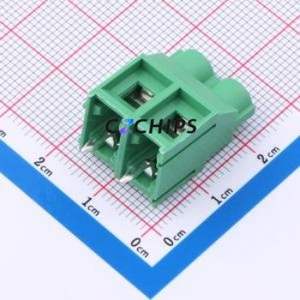 MX762-7.62-02P-GN01-Cu-PS-A Screw Terminal Block Through hole Component (THT),P=7.62mm Connector 1x2P 7.62mm Green Through Hole - Product Image 1