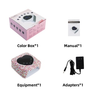 Lampe à ongles UV LED sans fil 72W avec écran cœur, rechargeable, séchoir à vernis gel, lampe de manucure diamant OEM - Product Image 6