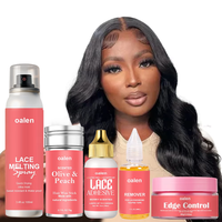 Colle pour perruque dentelle à base de plantes personnalisée marque privée ensembles de colle pour cheveux masque de cire Gel crème bâton Kit de coiffure pour usage domestique