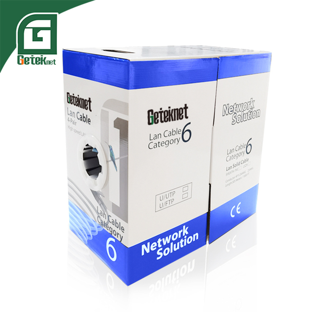 GETEKnet LAN Cable UTP SFTP FTP F/UTP Indoor Outdoor CAT5e CAT6 100% Copper 305M 1000FT 4PAIRS CAT 5e 6 Ethernet Network Cable