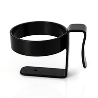 Support de tasse en acier noir thermolaqué sur mesure, fabriqué avec précision, avec trou de fixation