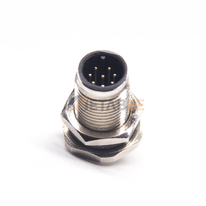 Conector M12, código A, cable de soldadura de mamparo frontal macho de 8 pines - Product Image 2