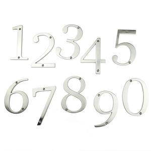 Números de puerta clásicos de 10cm (4 pulgadas), placa de número de casa huisnumer de aleación de Zinc y plata para exteriores - Product Image 4