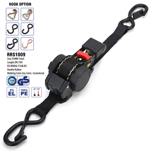 Cintas de Amarração Retráteis de 1 Polegada X 10 Pés para Caminhões/ATV/Motocicletas/Carga/Uso Doméstico - Product Image 1
