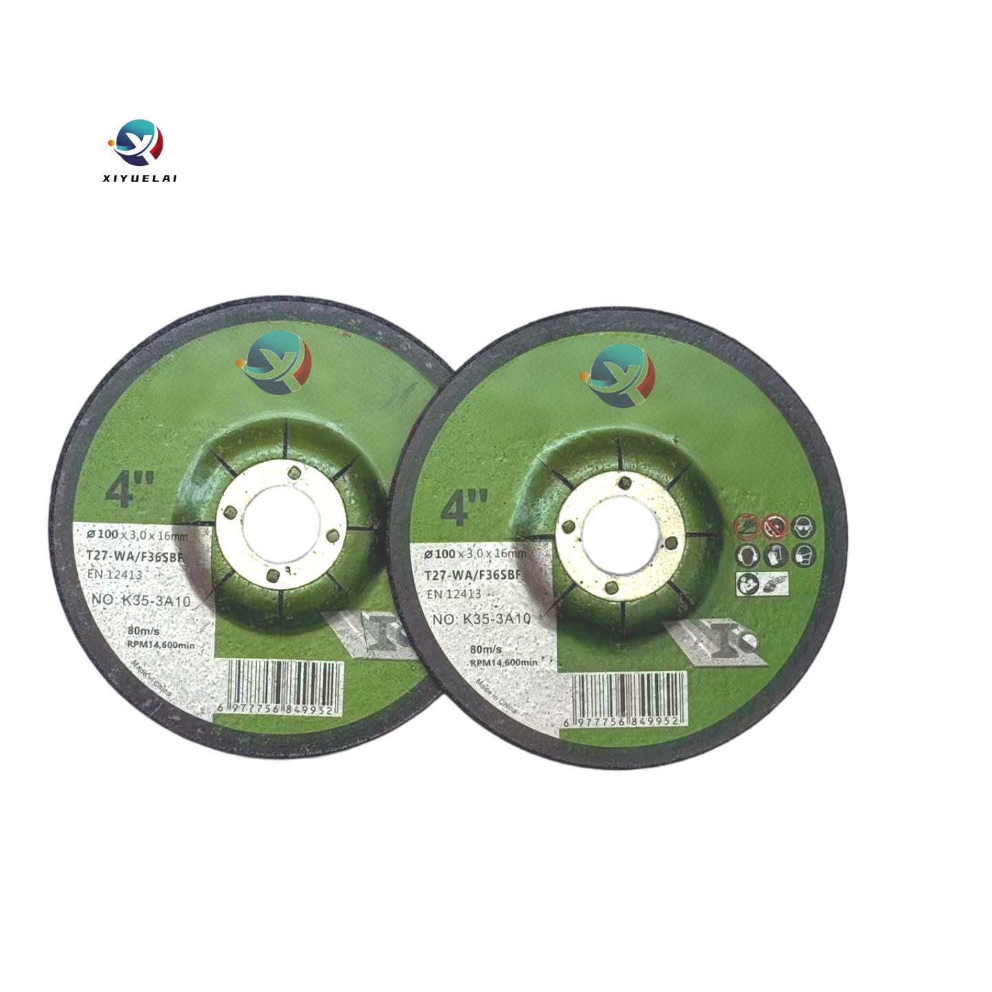 100*3*16mm Depressed Center Cutting Wheel 5 Inch Grinding Disc for Slicing Through Sheet Metal