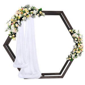 Heptagon double face en <span class=keywords><strong>bois</strong></span> massif de couleur naturelle 7ft Floor Standing Balloon Arch for Wedding Party Gauze Man Bouquet Background - Product Image 1