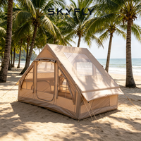 Tente de camping gonflable, imperméable, en tissu Oxford, pour la randonnée en famille, fournisseur OEM personnalisé