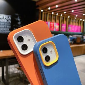 Simple Solid Color Silicone <strong>Double</strong> Frame Shockproof Protection Phone <strong>Cases</strong> for iPhone 11 12 13 Pro Max <strong>Case</strong> Phone - Product Image 4