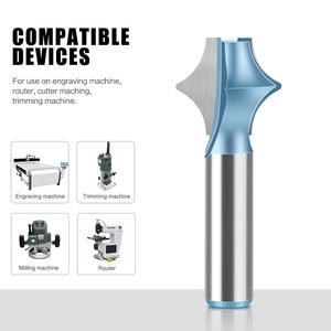 12mm und Zoll Schaft Zwei Flöten fräser Bits Treppenhaus Säulen linien messer Holz fräser Schlitz-und Linien handmesser - Product Image 5