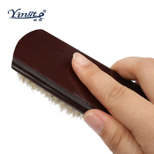 Cepillo para zapatos de madera maciza Yinste con cerdas de pelo de cerdo para limpieza y cuidado - Product Image 4