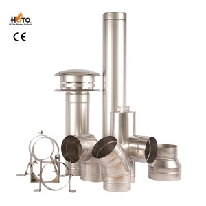 Tubo <span class=keywords><strong>per</strong></span> Camino in Acciaio Inox Isolato a Parete Singola, Lucidato a Specchio/Rivestimento Nero, Garanzia 5+ Anni <span class=keywords><strong>per</strong></span> Caminetto - Product Image 2