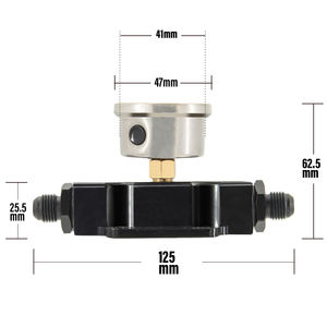 高品質 K シリーズ ブラック改造燃料レール オイルレール ホンダ/アキュラ K20-K24 エンジン用 6フィッティング付き - Product Image 6
