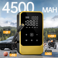 Top Selling Wireless Handheld Electric Auto Air Pump 7.4V 19mm Cylinder Fast Inflation 4500mAh Tire Inflator for Car Accessories